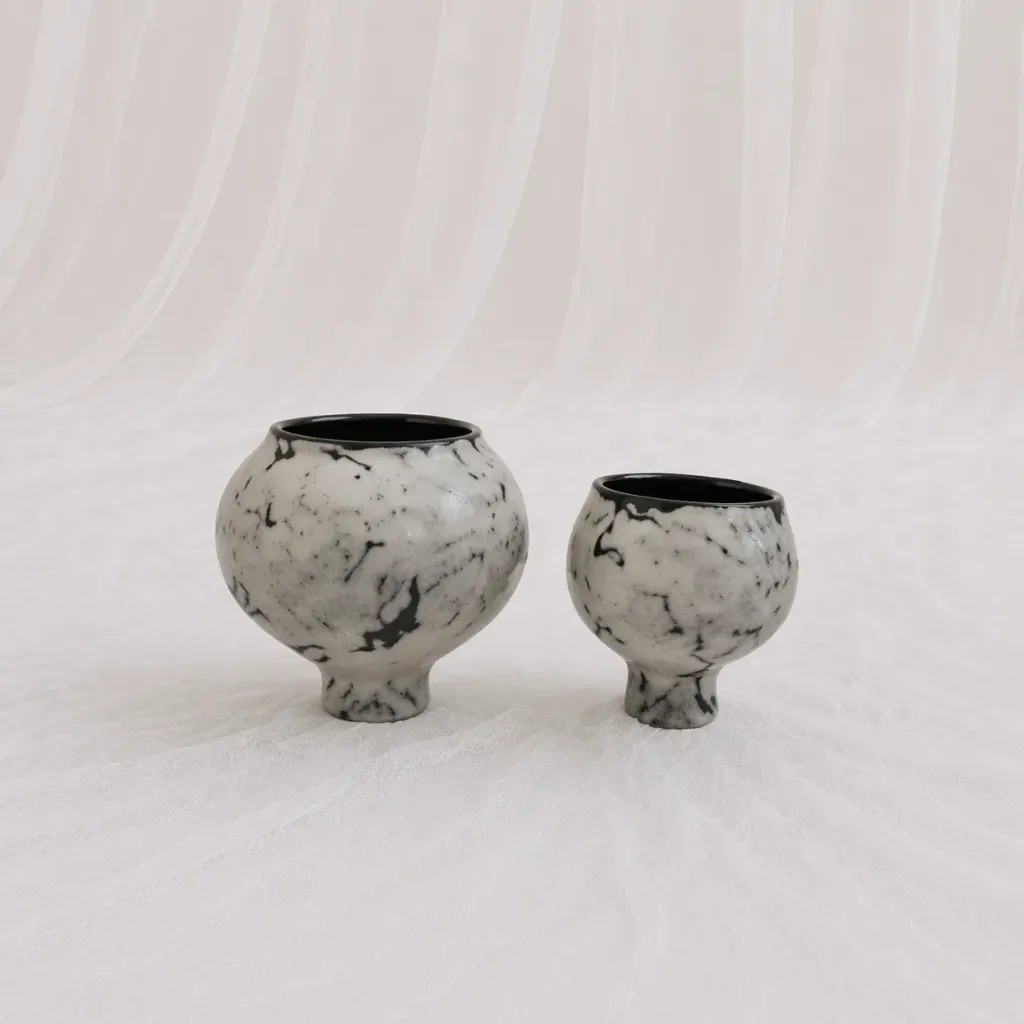 Textured Ceramic Vase Set