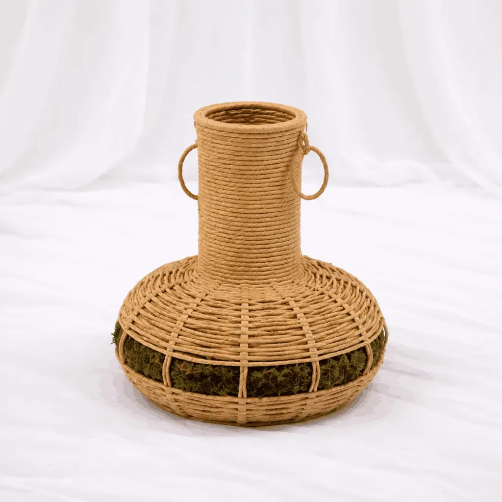 [RVP-335-S] Artisan Rattan Vase (S)