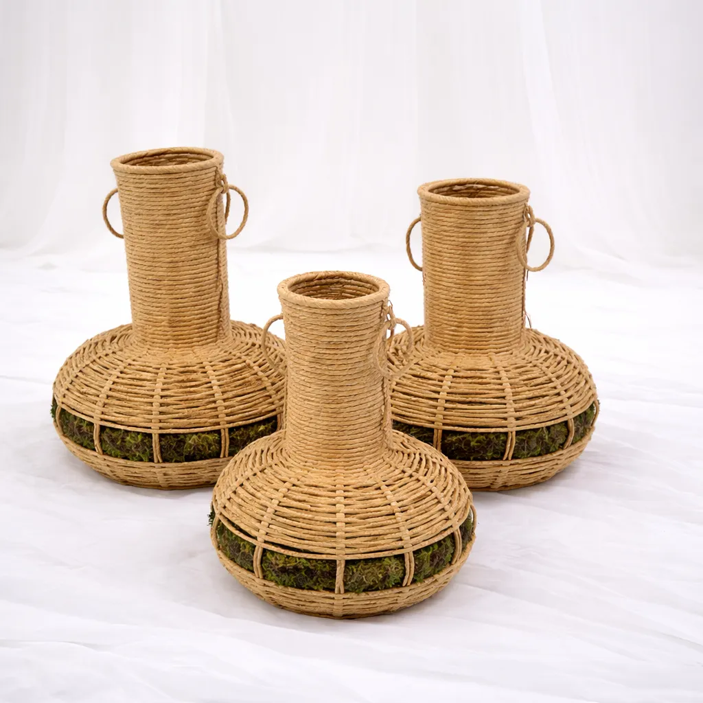 [RVP-335-S] Artisan Rattan Vase (S)