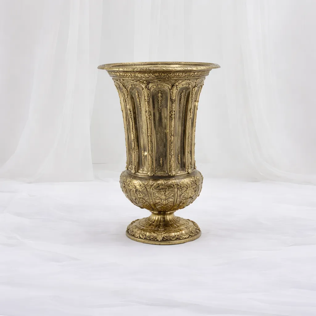 Regal Gold Pedestal Urn Vase