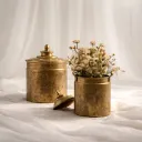 Rustic Brass Storage Jar Set