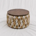 Patterned Wooden Nesting Tables