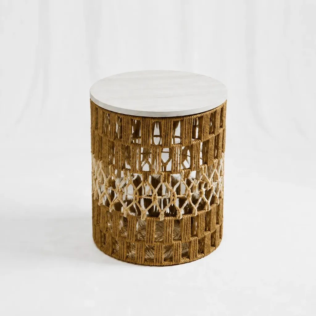 Natural Woven Accent Tables