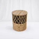 Rustic Cane Side Tables