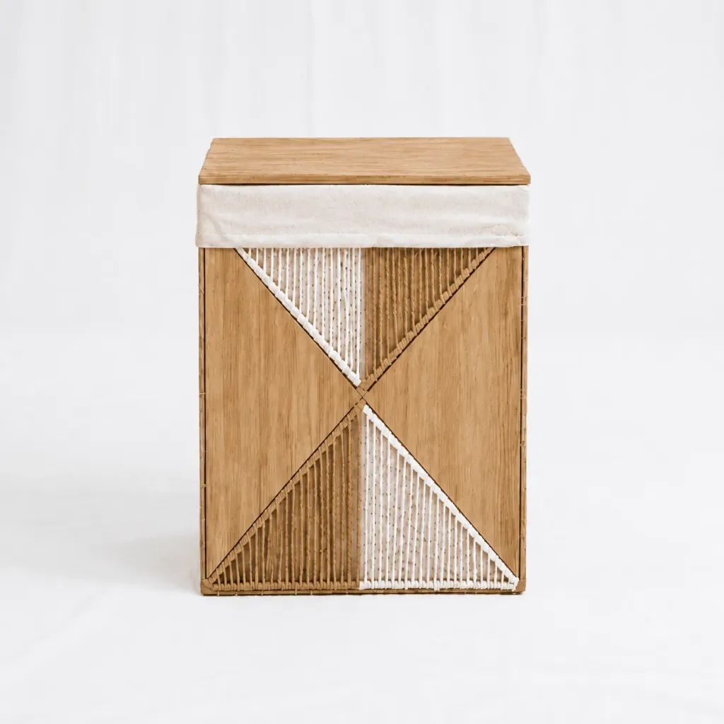Geometric Wooden Side Tables