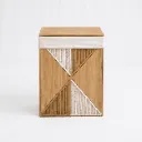 Geometric Wooden Side Tables