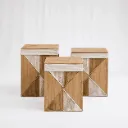 Geometric Wooden Side Tables