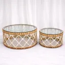 Aurora Rattan Glass table