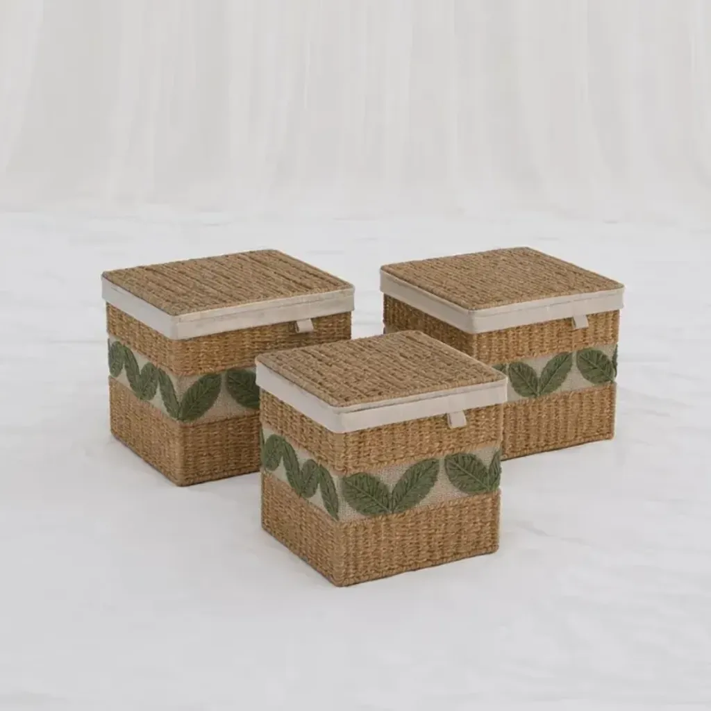 [RB-389-S] Natural Wooden Storage Boxes (S)