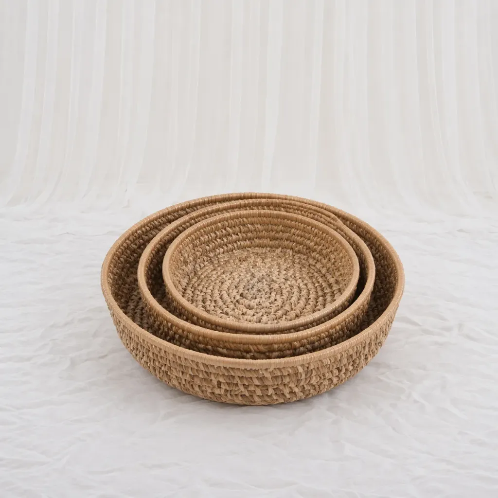 [RB-405-S] Carved Cane Bowl (S)