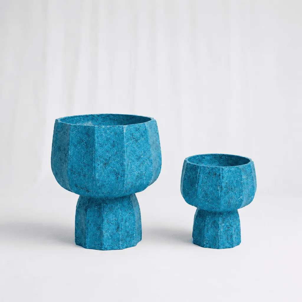 Blue Textured Planters