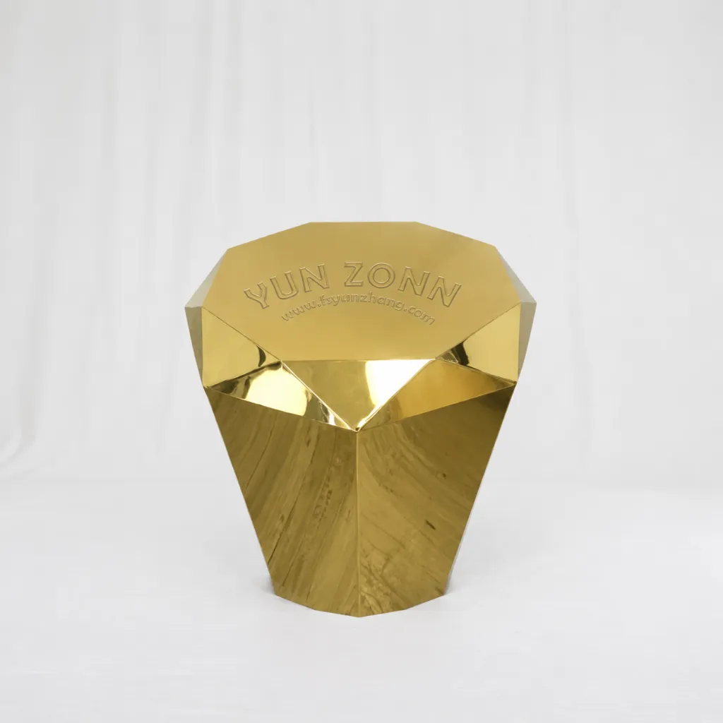 [tab-165] Golden Prism Accent Table