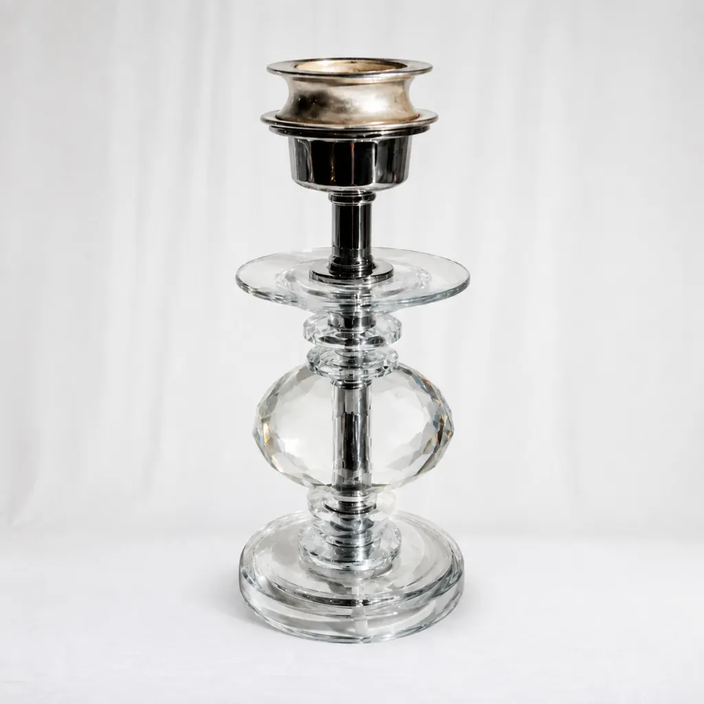 [L-012] Regalia Gold Crystal Table Lantern