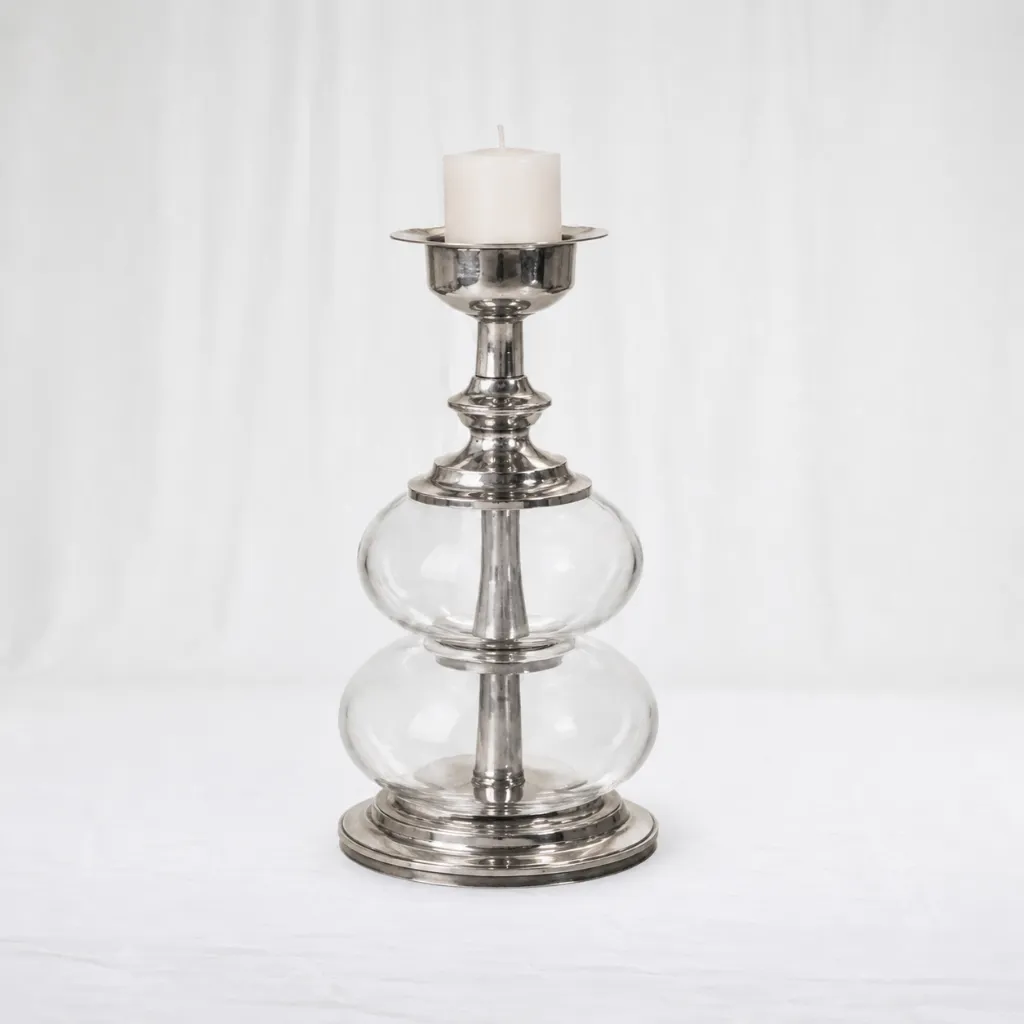 [L-015] Versailles Antique Crystal Candle Holder