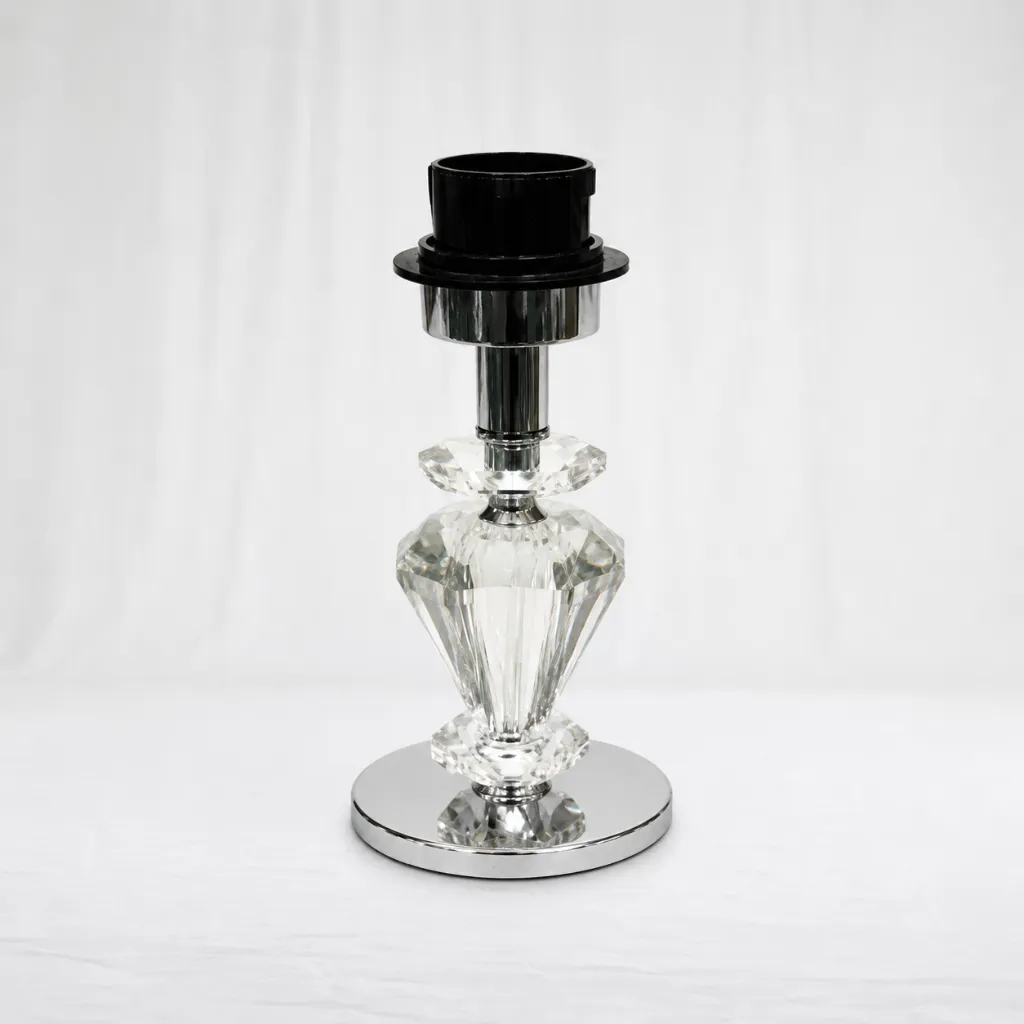 Obsidian Black Crystal Candle Lamp